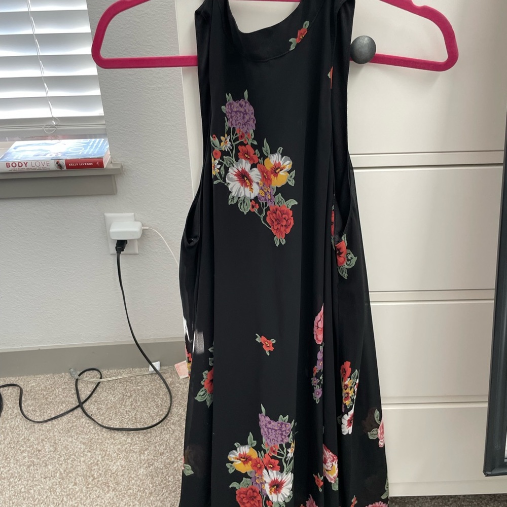 Show me your mumu high low black floral dress